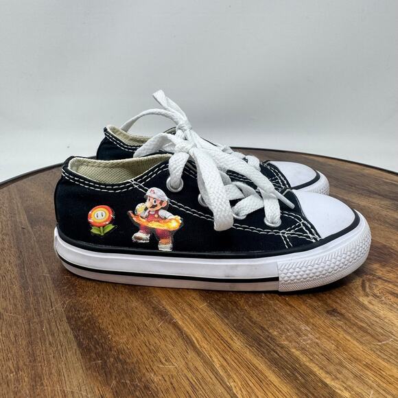 Converse All Star Black Toddler Size 7 Custom Mario/Sonic - Picture 1 of 8
